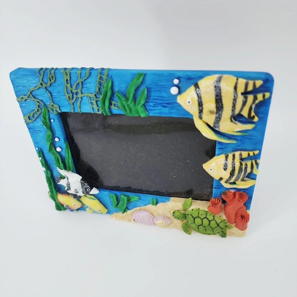 Vintage Under the Sea 3D Sculpted Picture Frame 6x4 Tropical Fish Ocean (AS-IS)